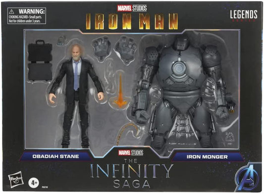 Marvel Hasbro Legends Series 6-inch Scale Action Figure Toy 2-Pack Obadiah Stane and Iron Monger Infinity Saga