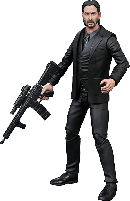 DIAMOND SELECT TOYS John Wick Select: Chapter 2 Black Suit Action Figure, Multicolor