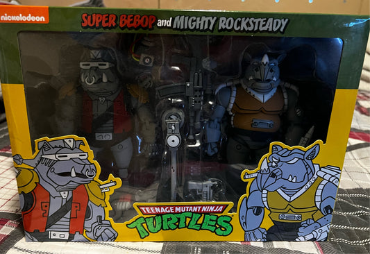 NECA TMNT Super Bebop and Mighty Rocksteady 2-Pack Target Haulathon Exclusive