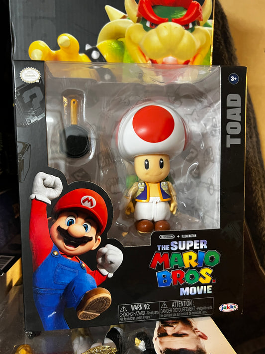 Super Mario Bros Movie 2023 Toad 5” Figure New Sealed Jakks Official Nintendo