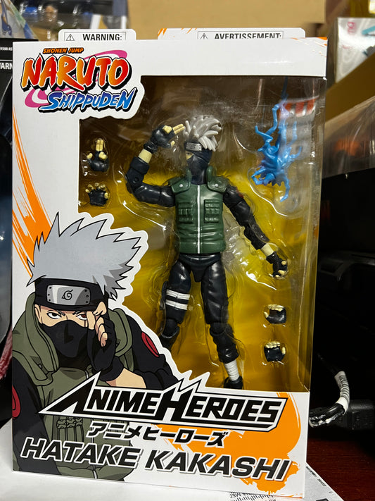 Naruto Shippuden Anime Heroes Hatake Kakashi - Bandai 6" Action Figure