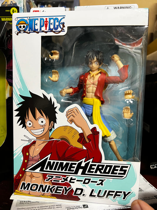 One Piece Monkey D. Luffy w/ Straw Hat - 6.5" Action Figure Bandai Anime Heroes