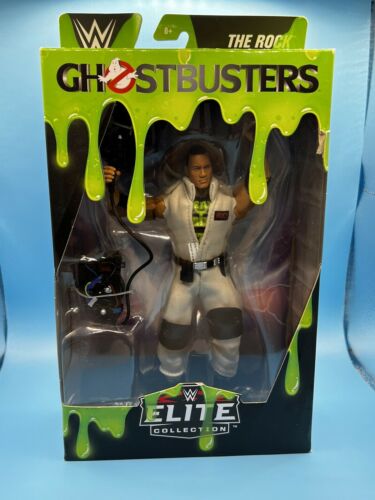 WWE Wrestling Elite Collection Ghostbusters The Rock Figure Rare